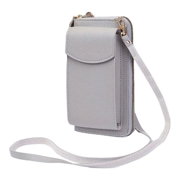 Gray Mini Bag Multi Compartment Crossbody Shoulder Bags NEW - Picture 2 of 4